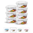 KIT 7 Potes de Vidro Redondo com Tampa Hermética 950ml