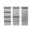 Kit 7 Potes Hermetico Mantimentos Alimento Cozinha Quadrado Organizador Dispensa Kit 7 Potes Hermetico Mantimentos Alimento Cozinha Quadrado Organizador Dispensa