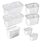 Kit 7 Potes Slim Multiuso Organização Geladeira Frutas