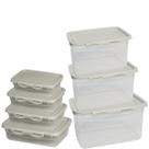 Kit 7 Potes Tamanhos Variados Off White