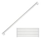 Kit 7 Puxador 480mm Plástico Móveis Gaveta Armário Roupeiro Fosco / Cromado Alça