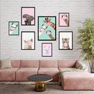 Kit 7 Quadors Animais Bubble Gum - com vidro