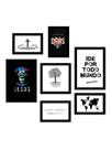 kit 7 Quadros Decorativos Leão Religioso Frases Bibilicas Motivacionais Diversos kit 7 Quadros Decorativos Leão Religioso Frases Bibilicas Motivacionais Diversos