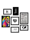 kit 7 Quadros Decorativos Leão Religioso Frases Biblicas Buscai Primeiro