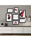 Kit 7 Quadros Decorativos Placas Frases Motivacionais Borboleta Vermelha Kit 7 Quadros Decorativos Placas Frases Motivacionais Borboleta Vermelha