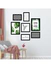 Kit 7 Quadros Decorativos Placas Home Sweet Home Botanico Plantas