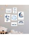 Kit 7 Quadros Decorativos Placas Infantil Nuvem Aquele Que Te Guarda