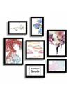 Kit 7 Quadros Decorativos Placas Love Folhas