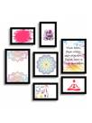 Kit 7 Quadros Decorativos Placas Mandala Zen Color