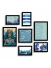 Kit 7 Quadros Decorativos Placas Mar Doce Lar Iemanjá