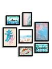 Kit 7 Quadros Decorativos Placas Peixes Praia Verão