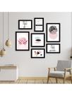 Kit 7 Quadros Decorativos Placas Rosa Abstrato Antes De Tudo Fé Kit 7 Quadros Decorativos Placas Rosa Abstrato Antes De Tudo Fé