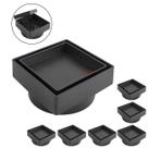 Kit 7 Ralo Oculto Invisível Quadrado 10x10cm Plástico Com Tela Para Banheiro - AMZ