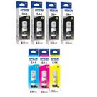 Kit 7 Refil Tinta original T544 L3110 L3250 L3150 B Y C M