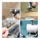 Kit 7 Serra Copo Brocas Diamantadas fura mármore porcelanato vidro cerâmicavidraçaria profissional 3 4 5 10 14 16 E 20mm