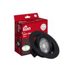 Kit 7 Spot Led Redondo 5w Preto Branco Neutro 4000K Bivolt