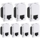 Kit 7 Tomada Rj45 Branca Cat5e Lcs2 Zeffia 680158 Legrand