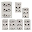 Kit 7 Tomadas Tripla 10a 2p+t Branca 615043bc Pial Plus+ Legrand Kit 7 Tomadas Tripla 10a 2p+t Branca 615043bc Pial Plus+ Legrand