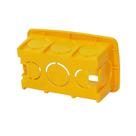 Kit 70 Caixa Luz Plástica Retangular Amarela 4x2 Reforçada