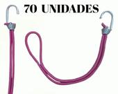Kit 70 Elásticos Extensor Borracha Lona Caminhão Carreta ROSA