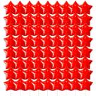 Kit 72 Balões Metalizado Estrela Vermelho 20cm C Canudo 15cm
