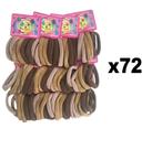 kit 72 Elásticos De Cabelo Rabicó Xuxinha Tons de Marrom