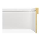 Kit 7,2M Linear Rodapé de MDF 12cmX18mmX2,40m Barra de Sobrepor c/ Friso 1202