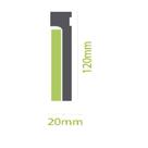 Kit 7,2M Linear Rodapé de Poliestireno Frisado 12cmX2,40m