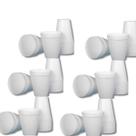 Kit 75 Copo Isopor Térmico 70ml Bebida quente ou fria Branco