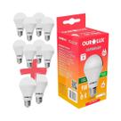 Kit 8+2 Lâmpadas Led Bulbo SUPERLED 9W 6500K Branco Frio