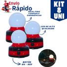 Kit 8 Abajur Luminária Lamparina de Led a Pilha com Imã Portátil para Acampamento Feira Livre Falta De Luz Emergência
