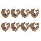 Kit 8 Abraçadeira Impacto P/ Cano 20mm 1/2'' Marrom Estrela