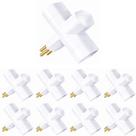 Kit 8 Adaptador de Tomada Tipo T Benjamim 2P+T 10A MarGirius
