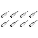 Kit 8 Adaptadores Xlr Canon Macho Para P10 Mono Para Equipamentos De Áudio