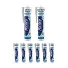 Kit 8 Adesivo Acrilico Trinca Rachadura 425g Brco Tekbond