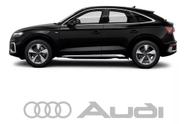 Kit 8 Adesivos Emblemas Audi Genérico Prata