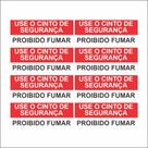 Kit 8 Adesivos Use o Cinto - Proibido Fumar, Taxi, Uber, 99, Motorista