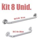 Kit 8 Alças De Apoio Banheiro Inox Barras 2 Unid 30 Cm E 6 Unid 40 Cm Idoso Cadeirante Kit 8 Alças De Apoio Banheiro Inox Barras 2 Unid 30 Cm E 6 Unid 40 Cm Idoso Cadeirante