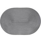 Kit 8 Americano Requinte Liso Para Mesa Oval 30x45cm Chumbo