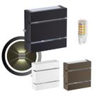 Kit 8 Arandela Slim 2 Frisos 12X12X4cm Bivolt Com Lâmpada G9 Interna Externa Muro Parede - 103 Kit 8 Arandela Slim 2 Frisos 12X12X4cm Bivolt Com Lâmpada G9 Interna Externa Muro Parede - 103