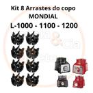 Kit 8 Arrastes para MOTOR e COPO de liquidificador Mondial / L850 / L900 / L1000 / L1100 / L1200
