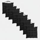 Kit 8 assentos almofadas para cadeira sofa poltrona banco pallet futton 40x40 cm preto Kit 8 assentos almofadas para cadeira sofa poltrona banco pallet futton 40x40 cm preto