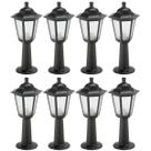 Kit 8 Balizadores Preto Iluminação Área Externa com Lente Fosca em Termoplástico Dital Kit 8 Balizadores Preto Iluminação Área Externa com Lente Fosca em Termoplástico Dital