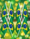 Kit 8 Bandeiras Brasil para Janela de Carro 45x30cm Copa do Mundo Torcida