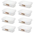 Kit 8 Bandejas Organizadoras Multiuso 3 Litros Em Plástico