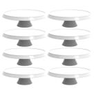 Kit 8 Bases Porta Bolo 30cm com Pé Confeitaria Padaria Crippa Branca Tortas Doces Kit 8 Bases Porta Bolo 30cm com Pé Confeitaria Padaria Crippa Branca Tortas Doces