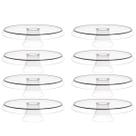 Kit 8 Bases Porta Bolos Tortas Doces 30cm com Pé Transparente Glassy Crippa Kit 8 Bases Porta Bolos Tortas Doces 30cm com Pé Transparente Glassy Crippa