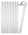 Kit 8 Bastão Agitador 10x300mm Vidro Maciço Ponta Lapidada Kit 8 Bastão Agitador 10x300mm Vidro Maciço Ponta Lapidada