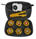 Kit 8 Beyblades Ouro De Metal Com Puxadores E Bolsa