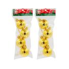 Kit 8 Bolinhas Dourada Decoração Enfeite Árvore De Natal